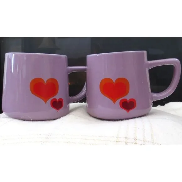 Starbucks 2018 Purple Mug with Hearts 12 oz. EUC - Picture 4 of 4